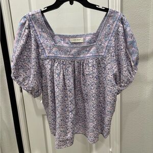 Lucky Brand Purple Floral Blouse XL